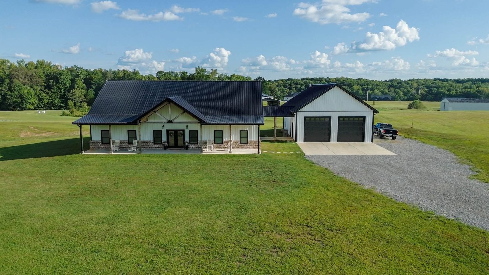 Front aerial real estate photograph